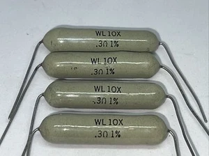 0.3 OHM, 10 WATT, 1% WARD LEONARD WIRE WOUND POWER RESISTORS NEW LOT OF (4) - Picture 1 of 12