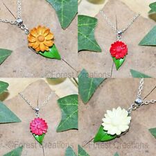 Daisy Pendant Necklace in Choice of Colours - Polymer Clay Prom Wedding Bride