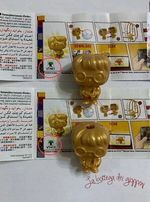 Harry Potter oro VT401 + VT413 con cartine e cordini - Kinder Joy Quidditch 2024 - Immagine 1 di 4