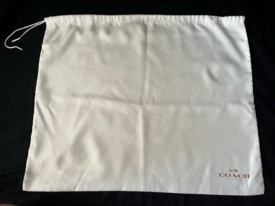 Cubierta de bolsa antipolvo con cordón Coach Storage blanca 19" x 23,5" Foto 1 de 4
