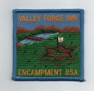 1991 Valley Forge Encampment Patch (VF Fortification), Plastic Back, Mint - Picture 1 of 1