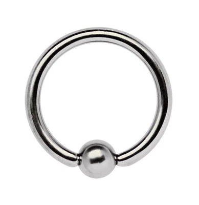 Anello BCR Titan Piercing Per Intimo Orecchio Seno Con Palla 1,6Mm Spessore - Immagine 1 di 4
