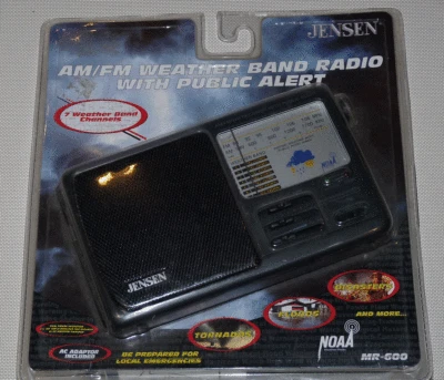 JENSEN MR-600 AM/FM with 7  Weather Band Radio Dual Power with Adaptor Brand New - Image 1 of 3