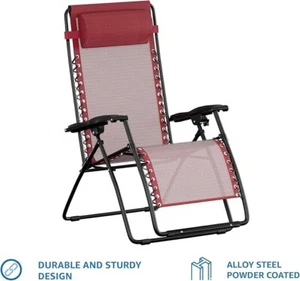 Outdoor Textilene Adjustable Zero Gravity Folding Reclining Lounge Chair - Picture 1 of 9