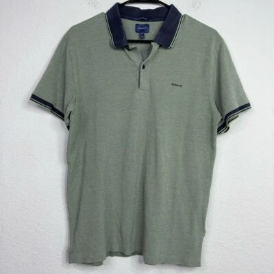Camisa GANT Hombres XL Verde Manga Corta Golf Preppy Negocios Informal Clásica Oficina Foto 1 de 4