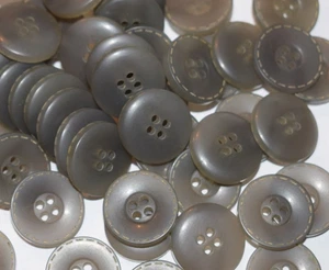 6 Stück ☆ 4 loch ☆ Knopf ☆ Grau / Muster ☆ 20 mm Matt ☆ besonders  ☆ - Bild 1 von 3