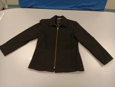 HERMAN KAY Wool Jacket Coat Womens size Md Black - Imagem 1 de 4