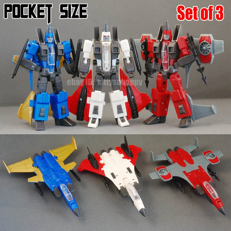 Mini Seeker Elites Jet Team Fighter Plane Thrust Dirge Ramjet 4" Robot Figure - Image 1 of 4