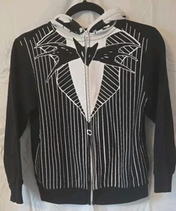 Jack The Skeleton Nightmare Before Christmas Zipper Sweater Size M Youth - Picture 1 of 8