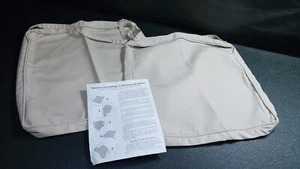 Set of 2 Sunbrella Canvas Antique Beige Replacement Patio Chair Slipcover - Picture 1 of 8