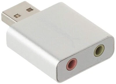 Sabrent Aluminum USB External Stereo Sound Adapter for Windows and Mac. Plug and - Image 1 of 4