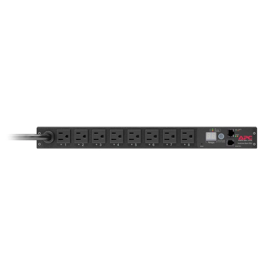 APC NetShelter Switched Rack PDU AP7900B – 1U, 1.4kW, 120V, 15A, 8x NEMA 5-15R - Image 1 of 2