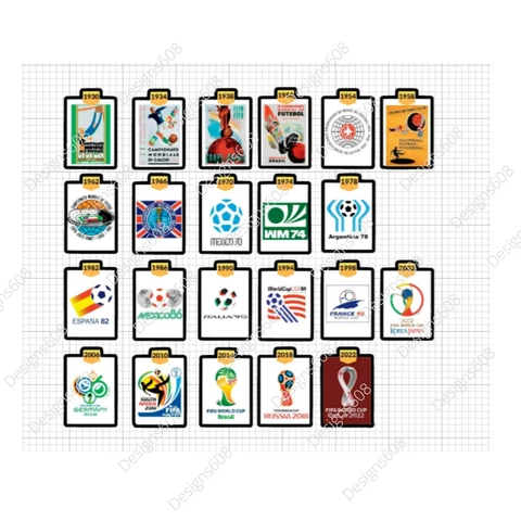 FIFA World Cup Mini Magnets, Soccer, Magnets, High Quality, 13 Total Cover