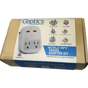 Ceptics World Travel Adapter Kit für Europa UK China Australien Japan Afrika Italien - Bild 1 von 4