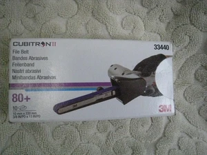 3M Cubitron II File Belt, 33440, 80+, 10 mm x 330 mm (3/8 in x 13 in) NEW BOX - Picture 1 of 2