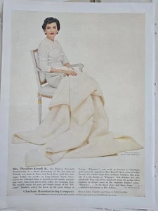 1955 Chatham NC blanketsMrs. Kiendl Van Cleef & Arpels jewelry vintage ad - Picture 1 of 1