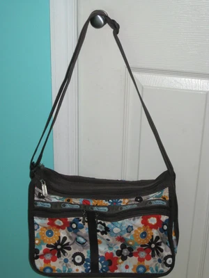 Bolso Lesportsac Marrón Flores Grande De Lujo Diario Expandible Multicolor Otoño Foto 1 de 4