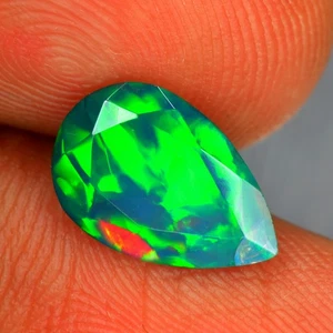 1.61Ct Word Rainbow 3D Flash Natural Solid Welo Black Fire Opal - Picture 1 of 1