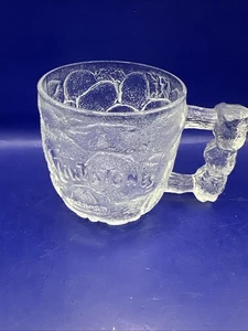 Nuova tazza vintage Flintstones Rocky Road RocDonalds vetro trasparente McDonalds 1993 - Foto 1 di 7