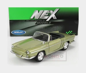 1:24 WELLY Renault Caravelle Cabriolet Open 1959 Light Green Met WE24068CGN Mode - Picture 1 of 2