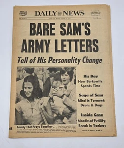 NY Daily News - Sohn von Sam Armee Briefe - 15. August 1977 - KOMPLETTE ZEITUNG - Bild 1 von 6