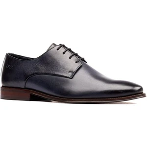 Base London Marley Navy Leather Male Mens Classic Lace Shoes - Picture 1 of 7
