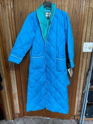 The Company Store Bata de Plumón de Ganso Hinchada Mujer XS Casa Abrigo Ventisca Cálido Foto 1 de 4