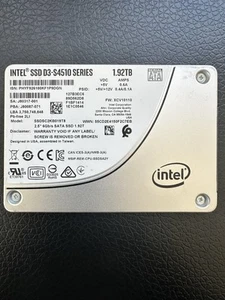 Intel SSD D3-S4510 1.92TB SSDSC2KB019T8 2.5" SATA III 6Gb/s – 100% Health – FAST - Afbeelding 1 van 2