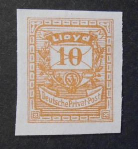 GERMANIA GERMANY BERLIN Local -VerKehr 1886 Privat Post 10pf non dentellato Mint - Picture 1 of 2