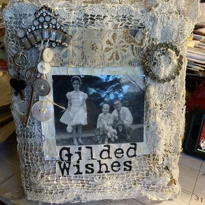 Junk Journal, Art Journal, Gilded Wishes - Picture 1 of 15