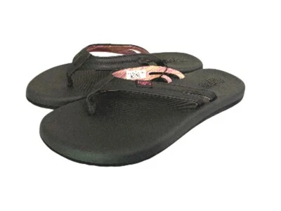 NEW FLOJOS Women's RICA Memory Foam Flip Flop Sandals - SIZE 7, 10 - BLACK - Изображение 1 из 4
