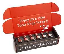 Genuine Tone Ninja Tuners, 6 Inline Staggered, Butterbean Button, Nickel