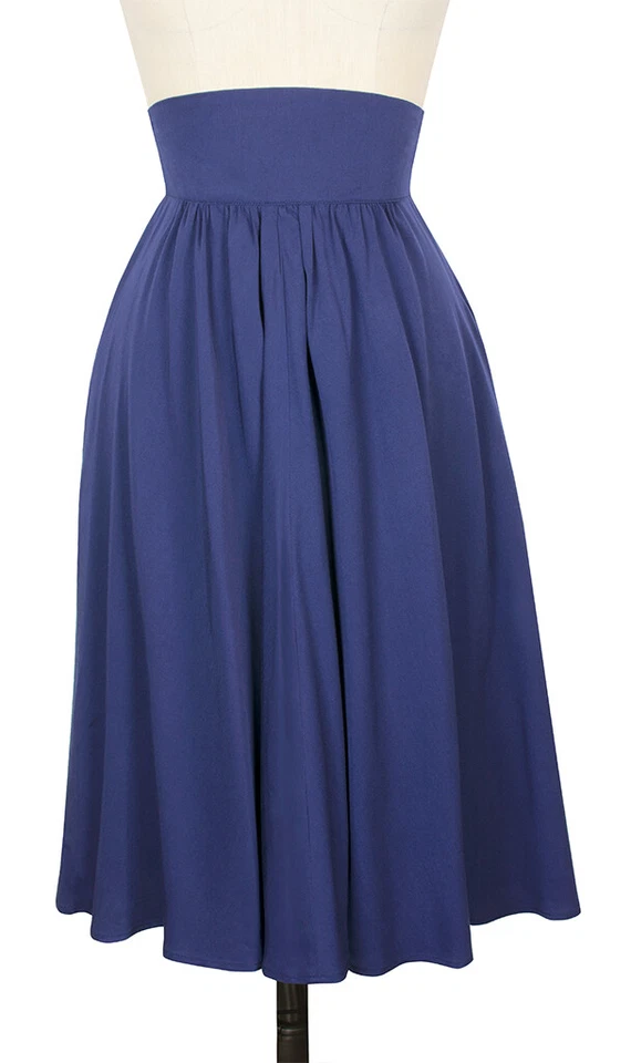 Falda Trashy Diva años 40 cintura alta vintage azul marino retro años 40 talla 2 nueva Foto 1 de 1