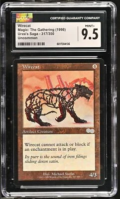 WIRECAT Urza's Saga CGC 9.5 Vintage MTG [Nostalgium] - Image 1 of 2