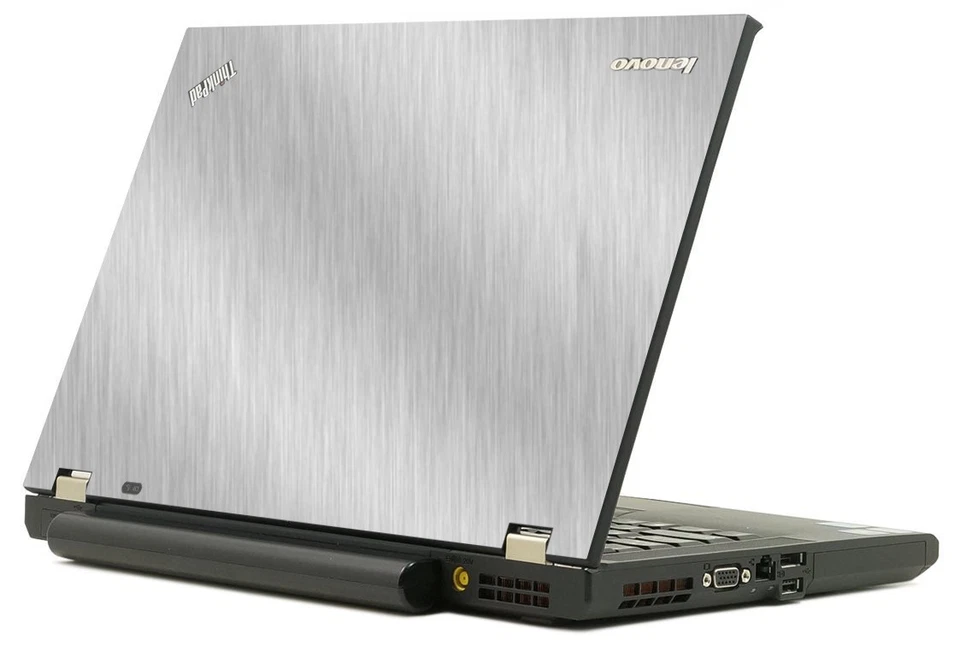 BRUSHED ALUMINUM Vinyl Lid Skin Cover fits IBM Lenovo ThinkPad T520 W530 Laptop - Image 1 of 1