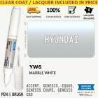 YW6 Touch Up Paint for Hyundai White ACCENT GENESIS EQUUS COUPE G80 G70 G90 SPOR