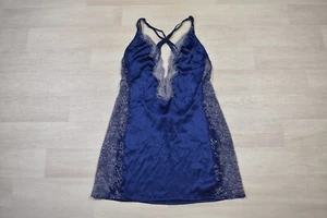 VICTORIAS SECRET Babydoll Chemise Lingerie Camicia da Notte Blu Navy Medium - Foto 1 di 6