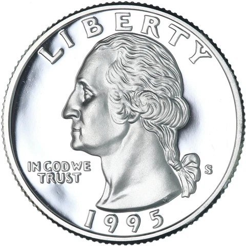 1995 S Washington 90% Silver Quarter Gem Deep Cameo Proof US Coin See Pics Z320 Cover