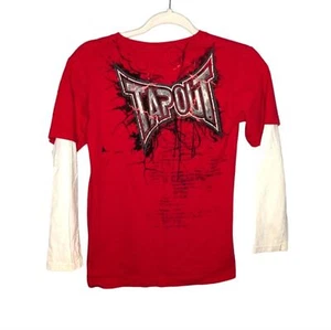 Y2K Tapout layered AOP lightning broken glass grunge MMA UFC long sleeve Tshirt - Picture 1 of 7