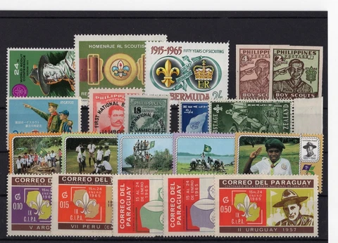 BOY SCOUTS  XF Mint Never Hinged Worldwide Misc.Sets,Stamps Scouting Cover