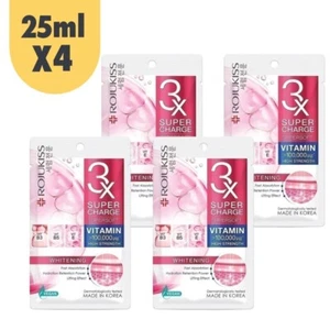 4sachets X 25 ml Rojukiss Supercharge Super Soft Whitening Mask Brightening Skin - Picture 1 of 7