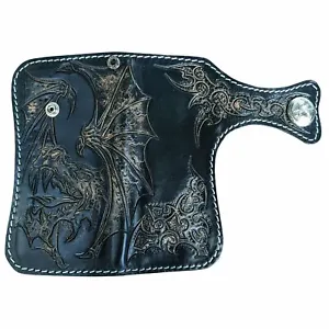 Rider Dragon Leather Biker Chain Wallet - Picture 1 of 6