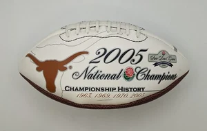 2005 NATIONAL CHAMPIONS ROSE BOWL TEXAS LONGHORNS RAWLINGS FOOTBALL  - Picture 1 of 5