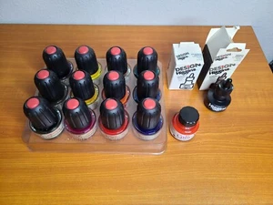 Vintage Rotring Artist Color Set 12 Inks (Most Barely Used) 30ml + Higgins Calig - Picture 1 of 13