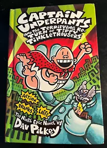 SIGNED, Captain Underpants, 9th Epic Novel, Hardcover, 1st Edition NEW! - Picture 1 of 9