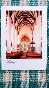 VINTAGE POST CARD ST.NICHOLAS CHURCH LEIPZIG GERMANY - Picture 1 of 11