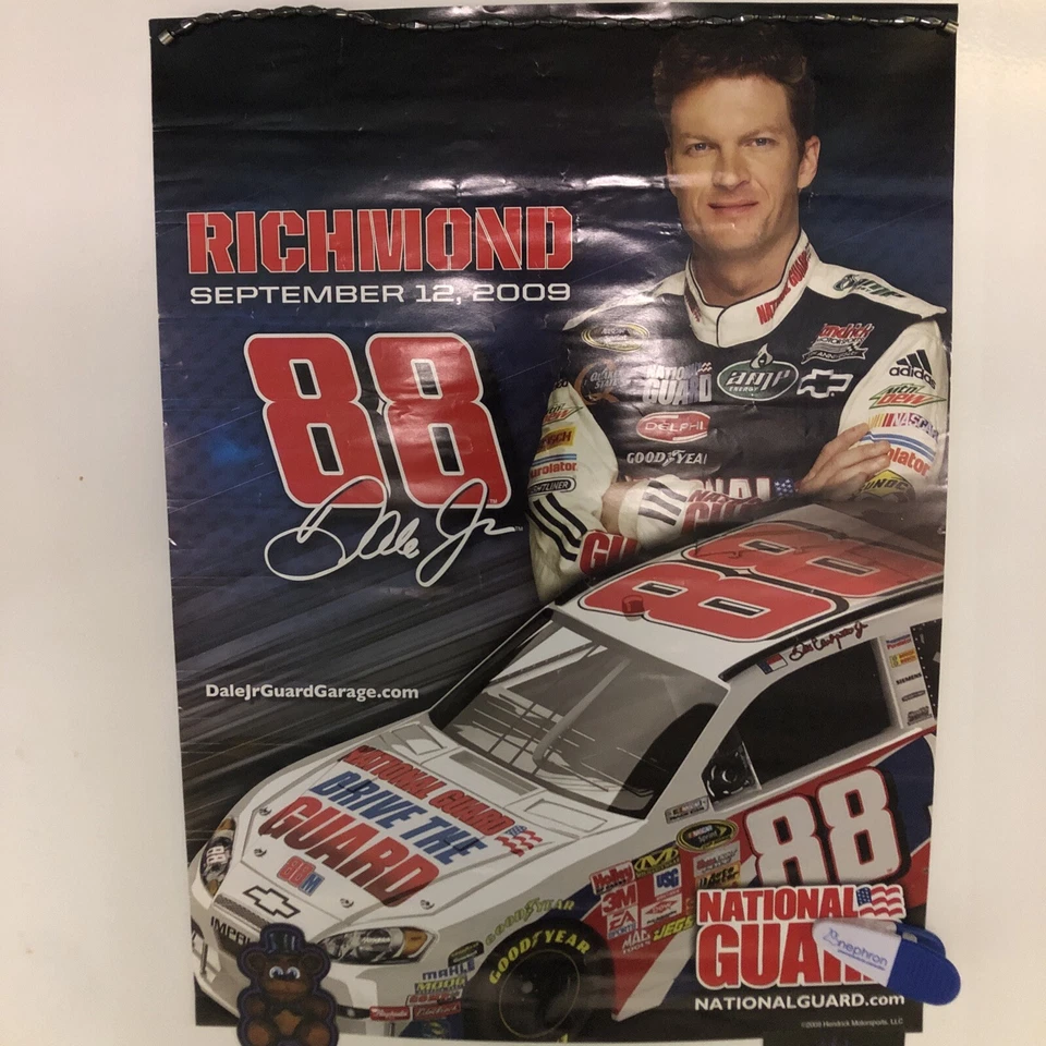 24" x 18" Dale Earnhardt Jr Poster -Richmond,  September 12, 2009 National Guard - Image 1 of 4