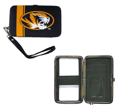 Missouri Tigers Shell Wristlet Wallet [NEW] NCAA Clutch Purse Money ID Cash Cover