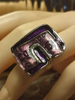 Damen Cocktail Ring in Silber extravagant und groß Größe ist einstellbar - Bild 1 von 4