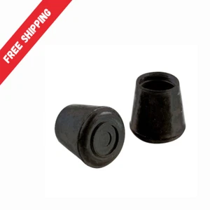 Black Rubber Leg Caps 1" Protect Floors from Table, Chair, and Furniture 4-Pack - Picture 1 of 5
